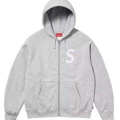 Supreme S Devil Logo Zip Up Fit - Grey