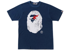 BAPE Ape Head Bapesta Indigo Tee Blue