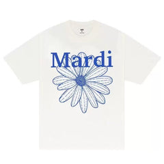 MARDI MERCREDI - TSHIRT FLOWERMARDI_OATMEAL BLUE