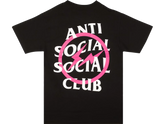 Anti Social Social Club x Fragment Pink Bolt Tee (FW19) Black