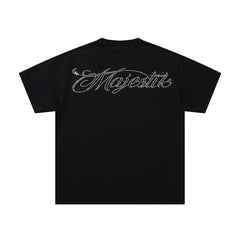 Majestik “DJ Money” Rhinestone Graphic Tee