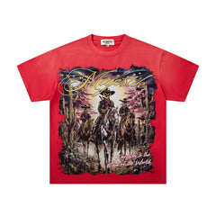 Majestik “Alien Cowboys” Vintage Tee(Red)
