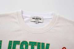 Majestik “Sports Division” Football Bulldogs Vintage Tee(Off-White / Cream)