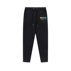 Trapstar Style Autumn/Winter Hip-Print Casual Sweatpants - Black