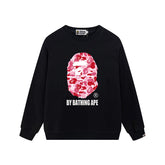BAPE Pink Camo Ape Head Graphic Crewneck Sweatshirt
