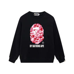 BAPE Pink Camo Ape Head Graphic Crewneck Sweatshirt