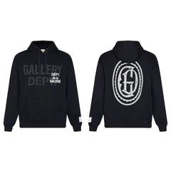 Gallery Dept. "GD Multi Logo" Hoodie – Black Oversized Streetwear