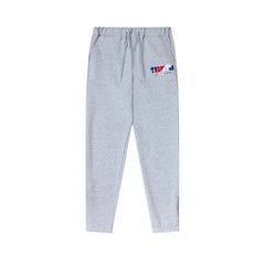 Trapstar Style Autumn/Winter Red-White-Blue Hip-Print Sweatpants - Heather Grey