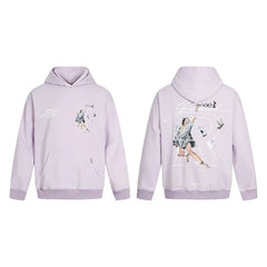 Represent "Good Speed" Vintage Figure & "R" Graphic Heavyweight Hoodie - Lavender