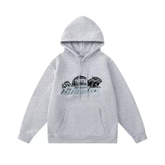 Trapstar Style Autumn/Winter Blue & Black Shooters Hoodie - Heather Grey
