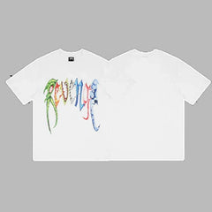 Revenge Multicolor Arch Logo Short Sleeve T-Shirt White