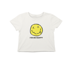 I'm So Happy Cropped Tee