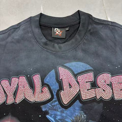 ROYAL DESERT Vintage Graphic Black T‑Shirt