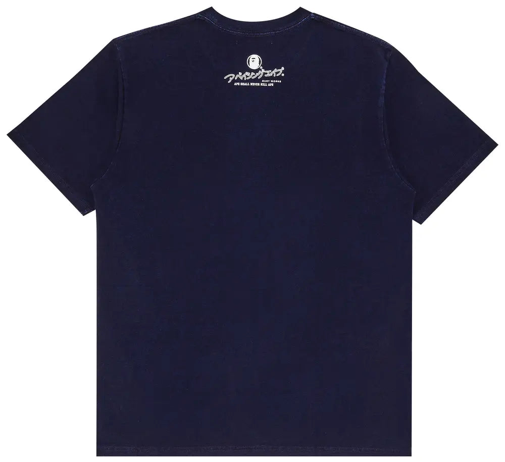 BAPE Ape Head Bapesta Indigo Tee Blue