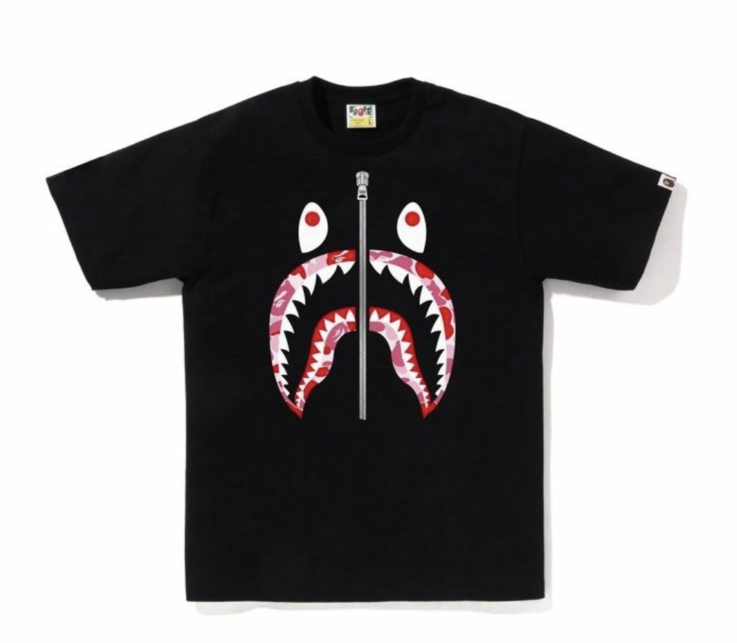 BAPE ABC Camo Shark Tee Black/Pink