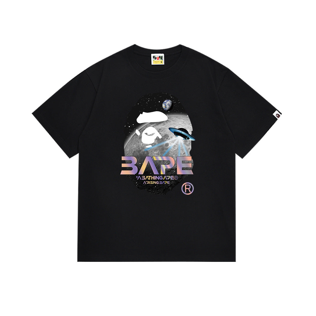 BAPE Moon Photo Ape Head Tee Black