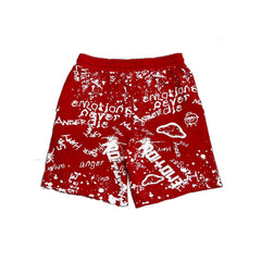Red “Graffiti” Shorts