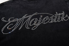 Majestik “Gridiron Champion” Bulldog Vintage Tee（Black）