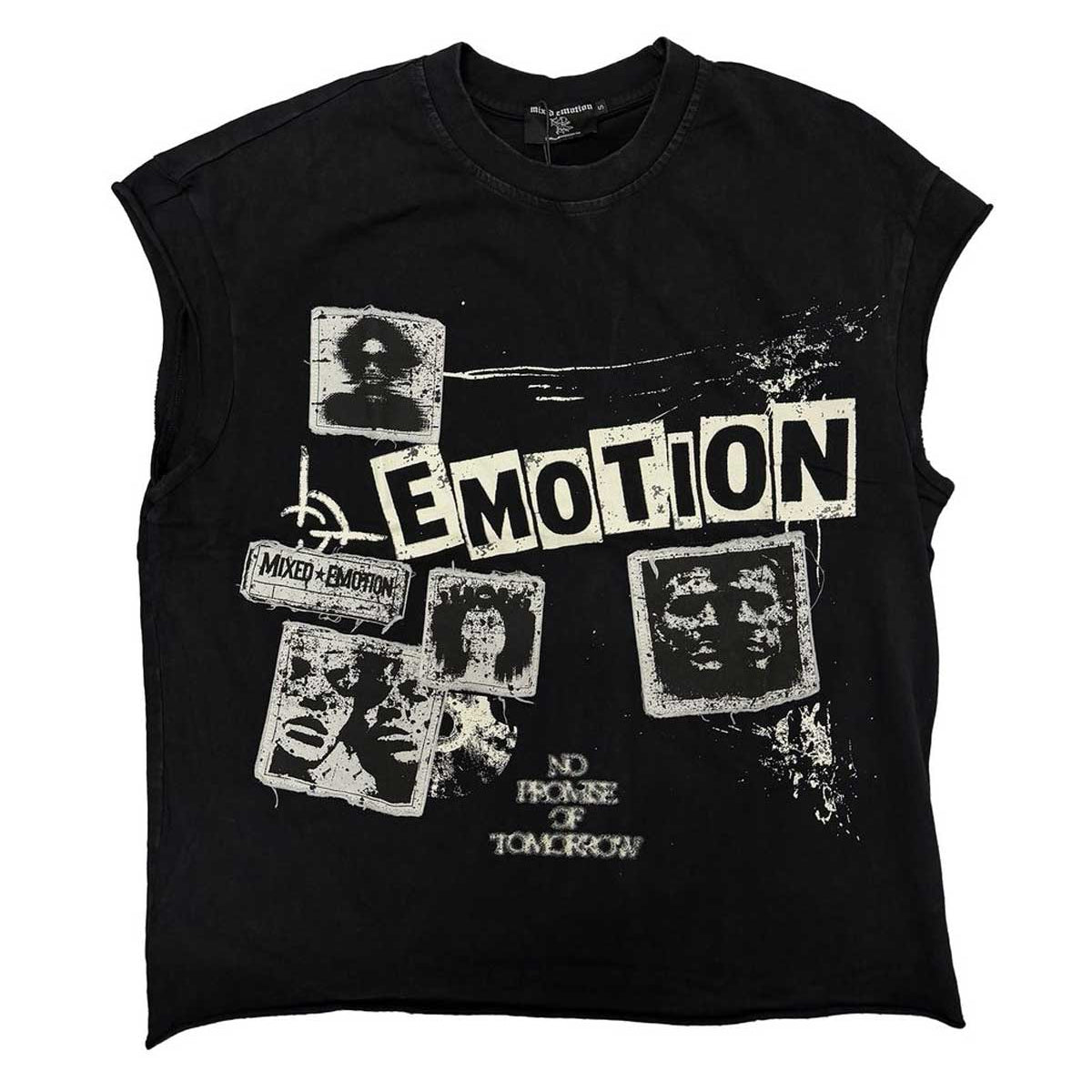 Mixed Emotions Sleeveless Newspaper Tee