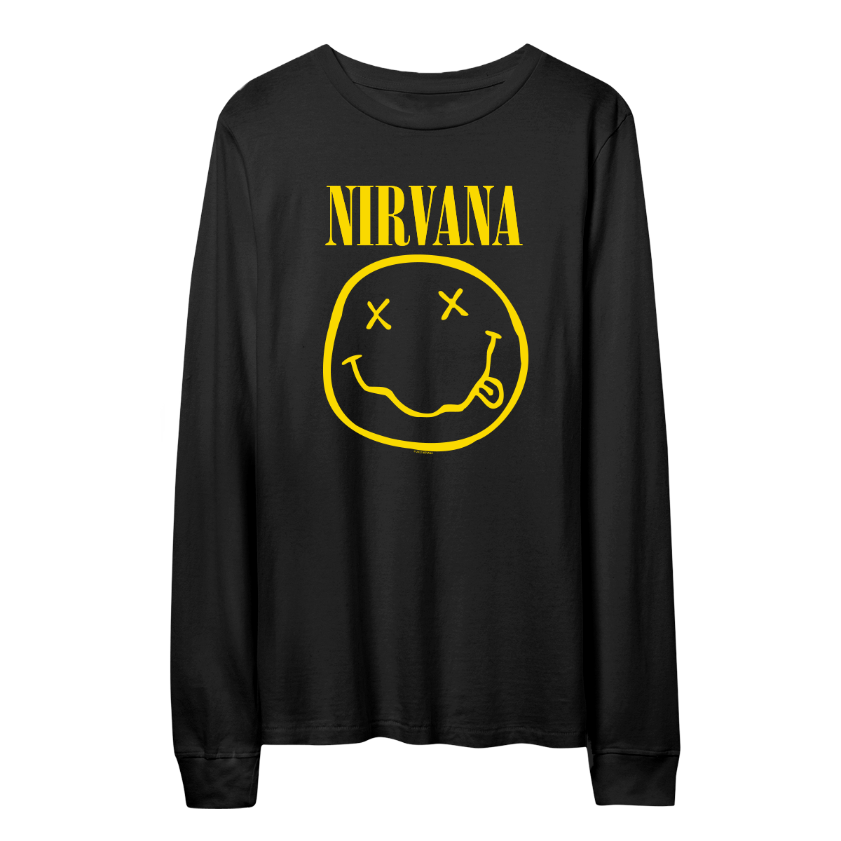 Nirvana Smiley Face Logo Long Sleeve Tee Unisex Vintage Rock