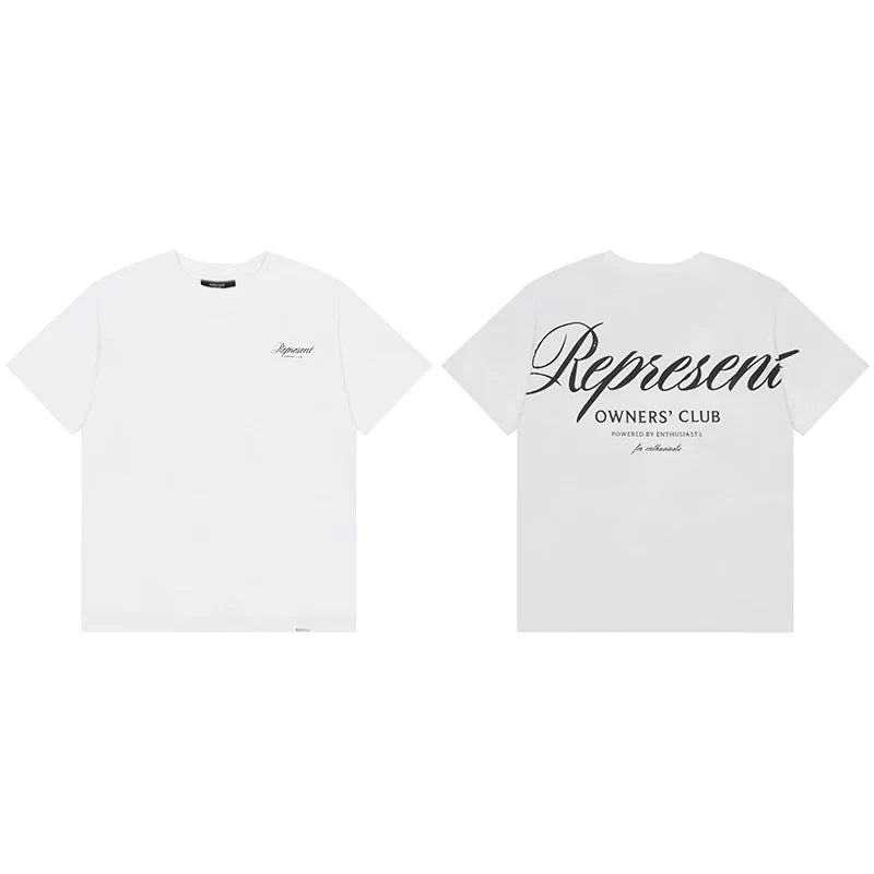 Represent Script Owners' Club Graphic T-Shirt - White/Black