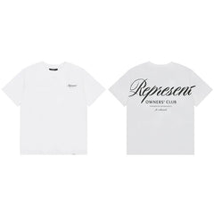 Represent Script Owners' Club Graphic T-Shirt - White/Black