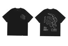Represent Architectural 3D "R" Technical Graphic T-Shirt - Black