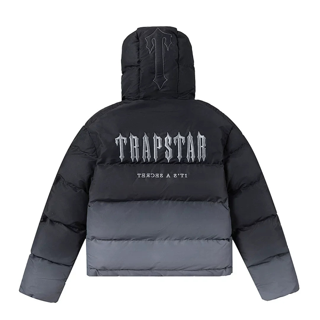 Trapstar Ombre Fade Puffer Jacket - Black/Grey
