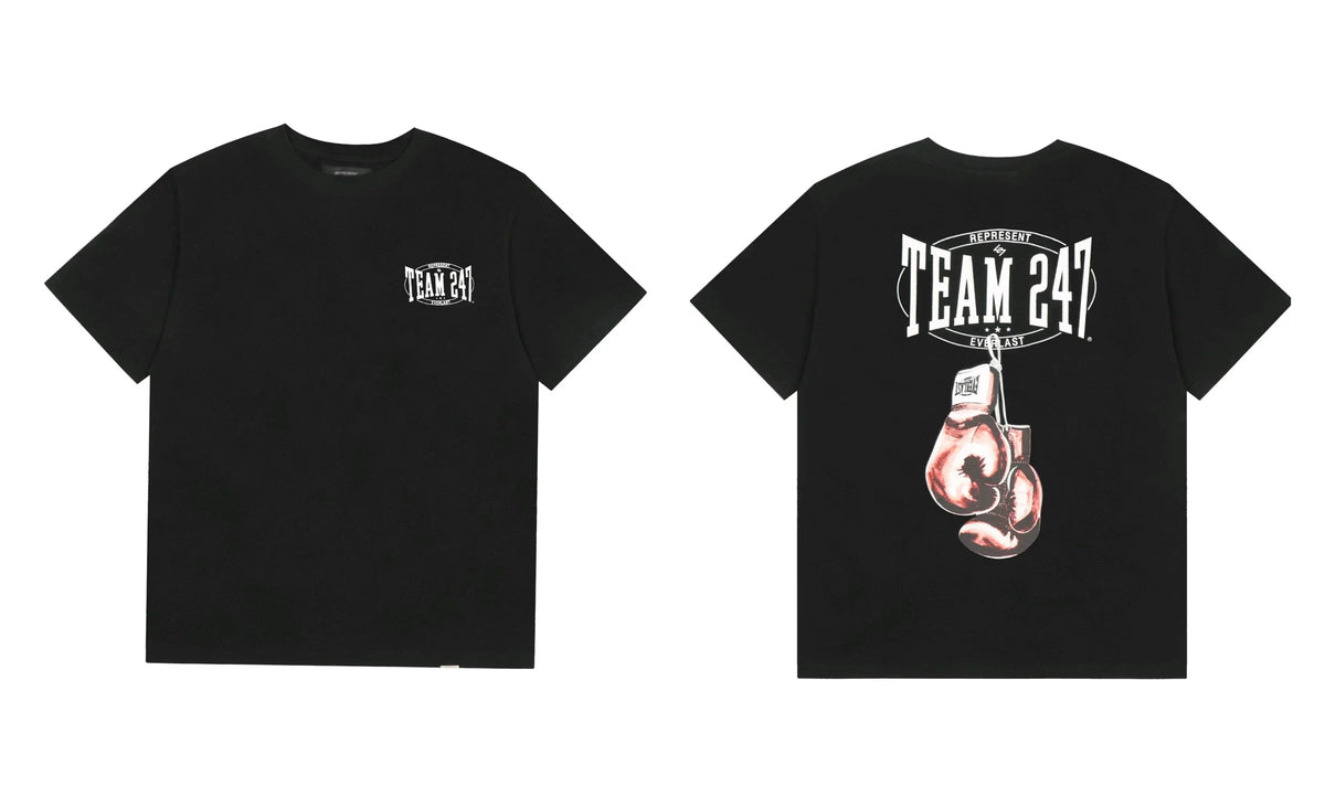 Represent "Team 247" Boxing Gloves Graphic T-Shirt - Black