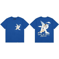 Represent "Storms In Heaven" Angel "R" Graphic T-Shirt - Royal Blue