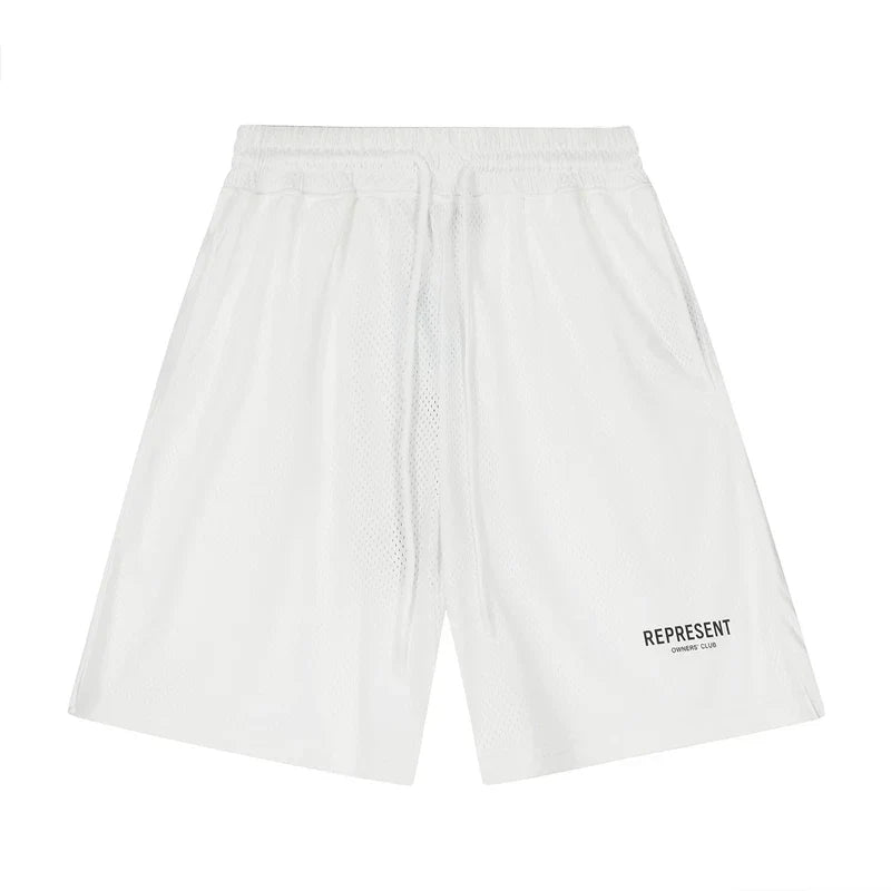 Represent 2023 Mesh Gym Shorts - White