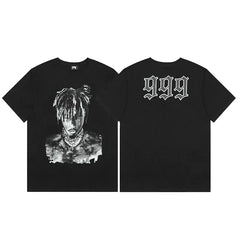 Revenge x Juice WRLD Black Portrait & 999 Short Sleeve T-Shirt