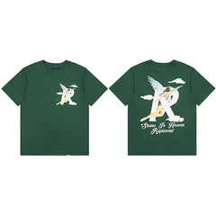 Represent "Storms In Heaven" Angel "R" Graphic T-Shirt - Dark Green