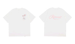 Represent Palm Tree & Cursive Script Graphic T-Shirt - White/Pink