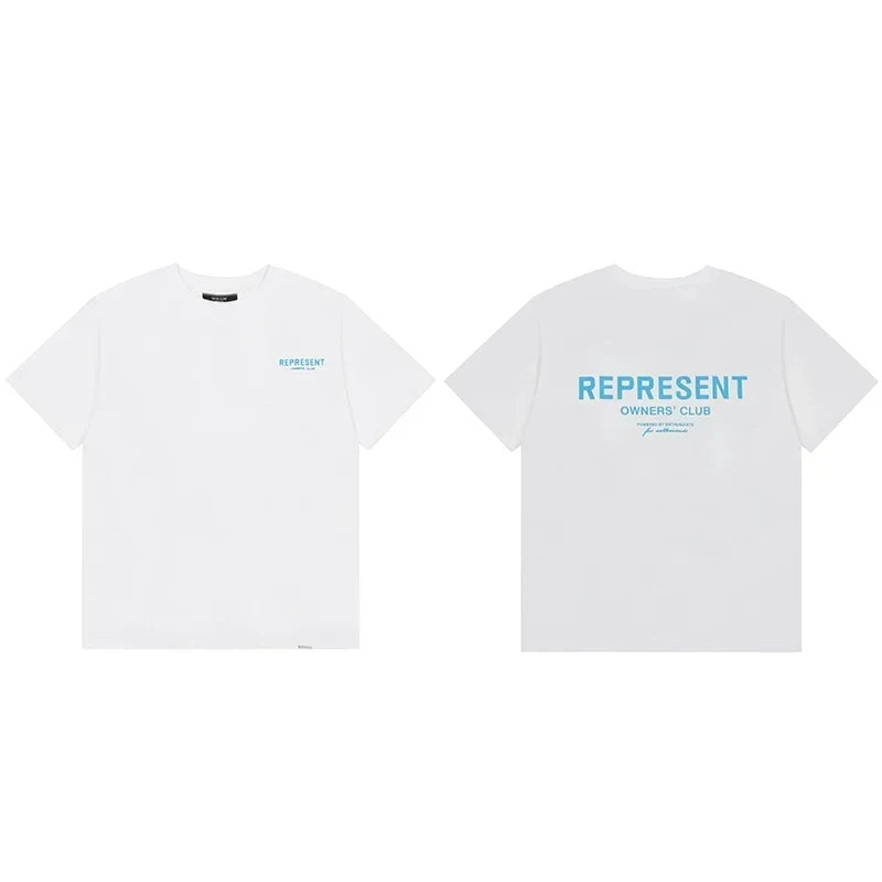 Represent Owners' Club Graphic T-Shirt - White/Blue
