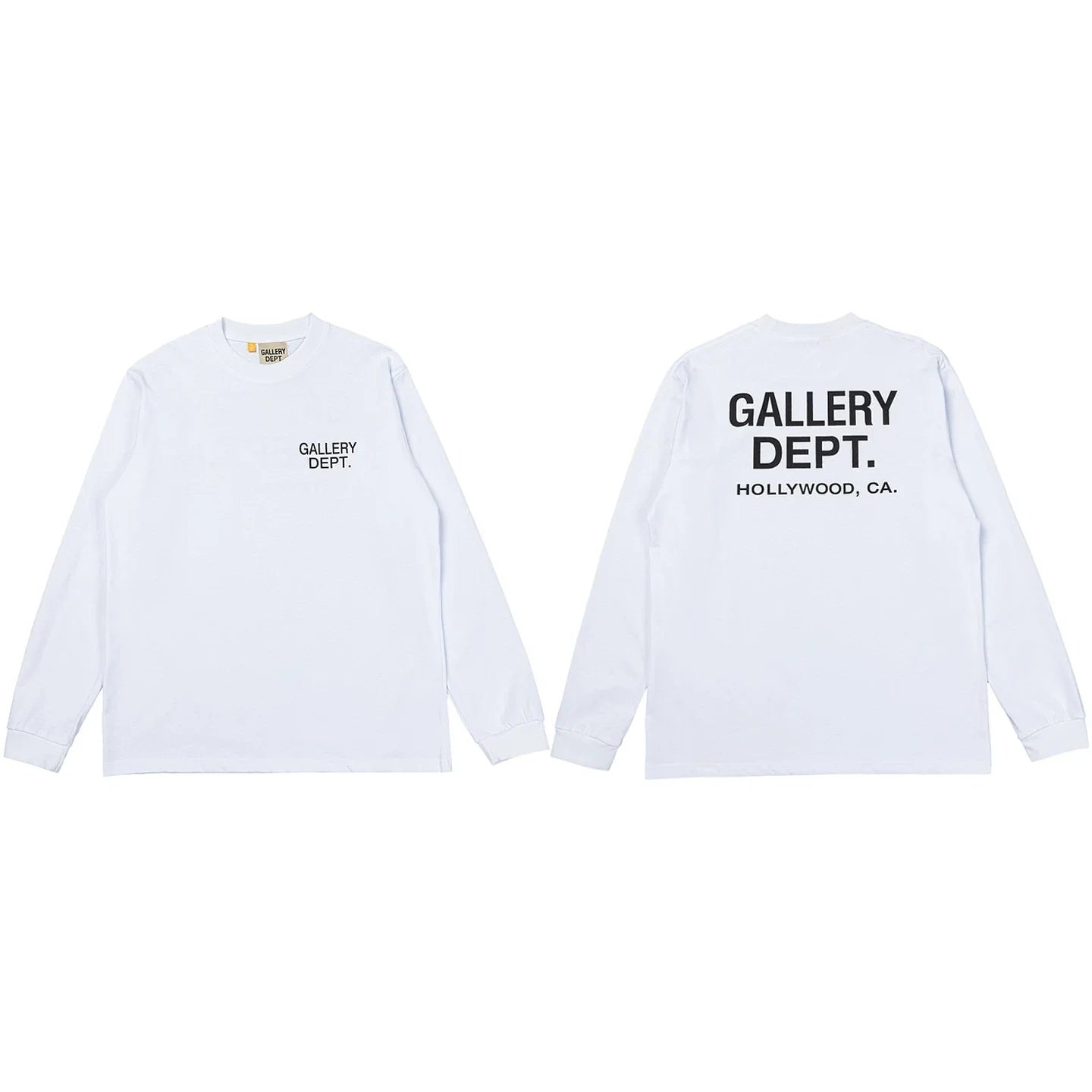 Gallery Dept. Hollywood Logo Long Sleeve T-Shirt - White