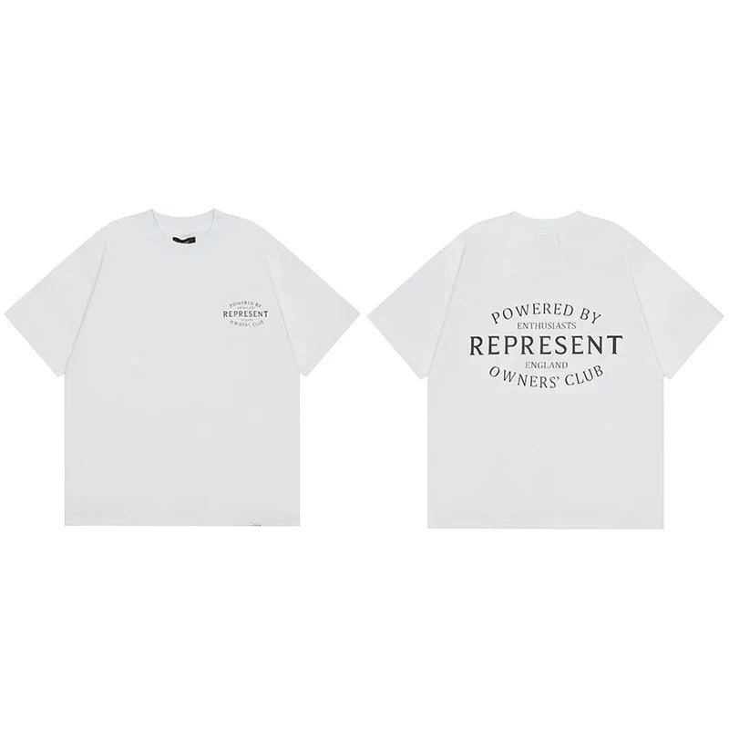 Represent Circular Crest Owners' Club Graphic T-Shirt - White