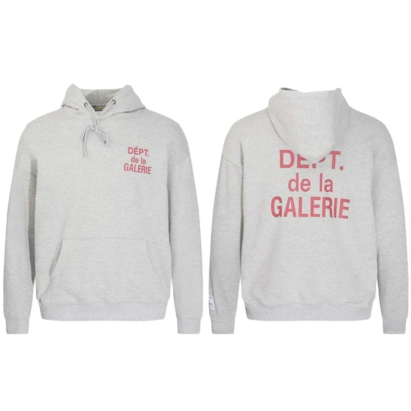 Gallery Dept Dept de la Galerie Grey Hoodie Red Print