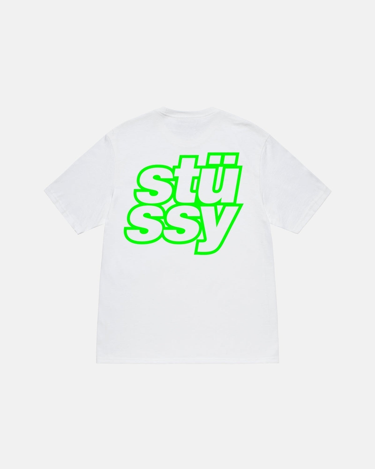 Stussy Stacked Logo White Streetwear Tee