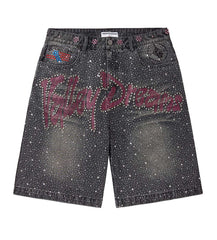 Vale Forever Iced Out Jorts Black