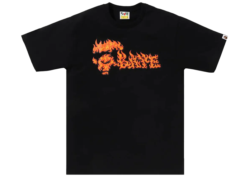 BAPE Flame Ape Face Tee Black/Red