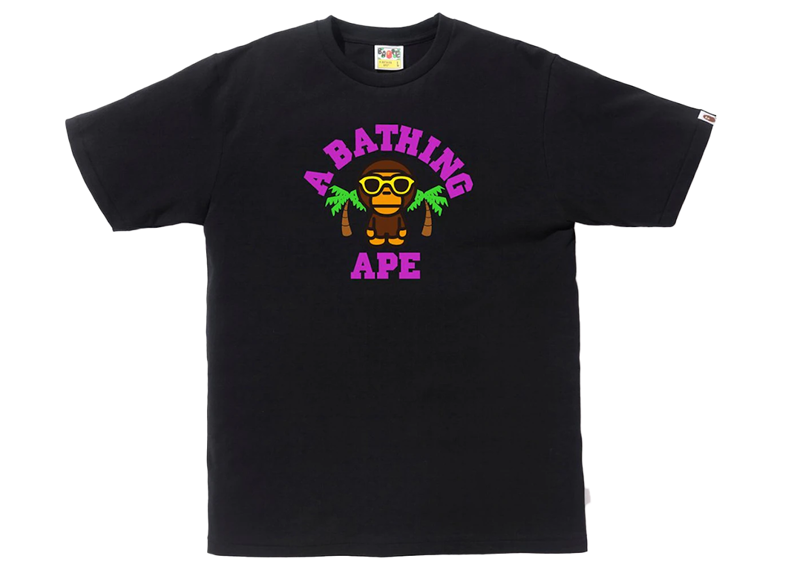 BAPE Milo College Summer Tee Black