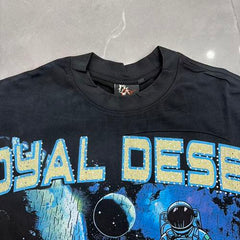 ROYAL DESERT Astronaut Vintage Black T‑Shirt