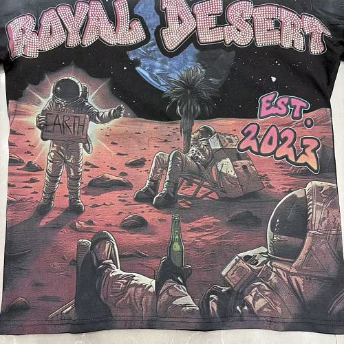 ROYAL DESERT Vintage Graphic Black T‑Shirt